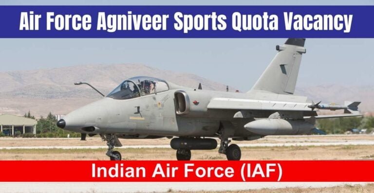 Air Force Agniveer Sports Quota Recruitment 2024 Notice Out