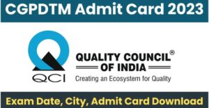 CGPDTM Admit Card