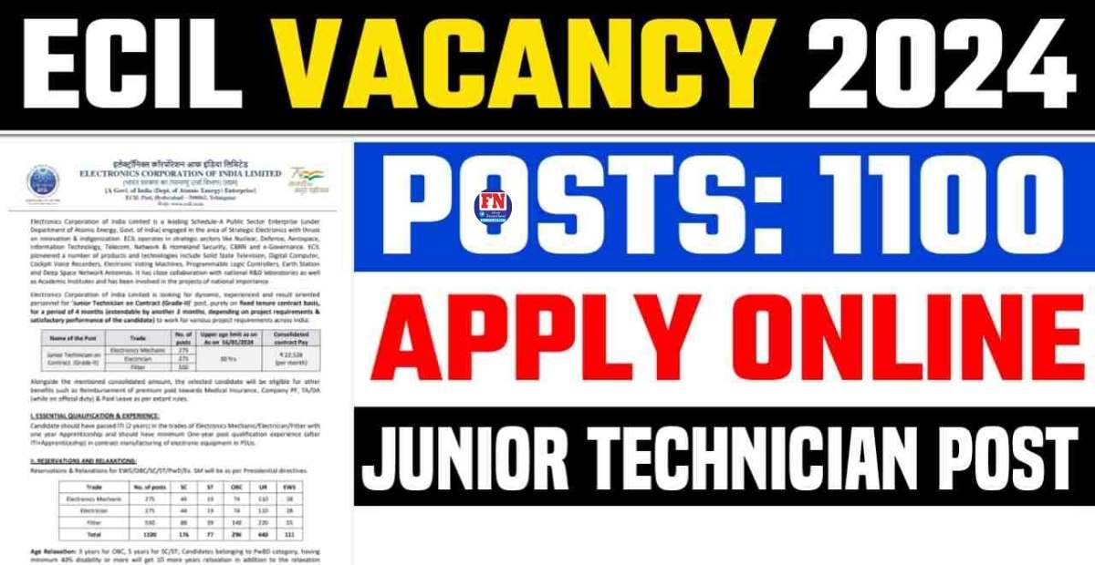 ECIL Junior Technician Recruitment