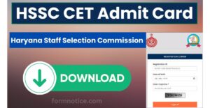 HSSC CET Admit Card