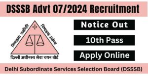 DSSSB Advt 082024 Recruitment