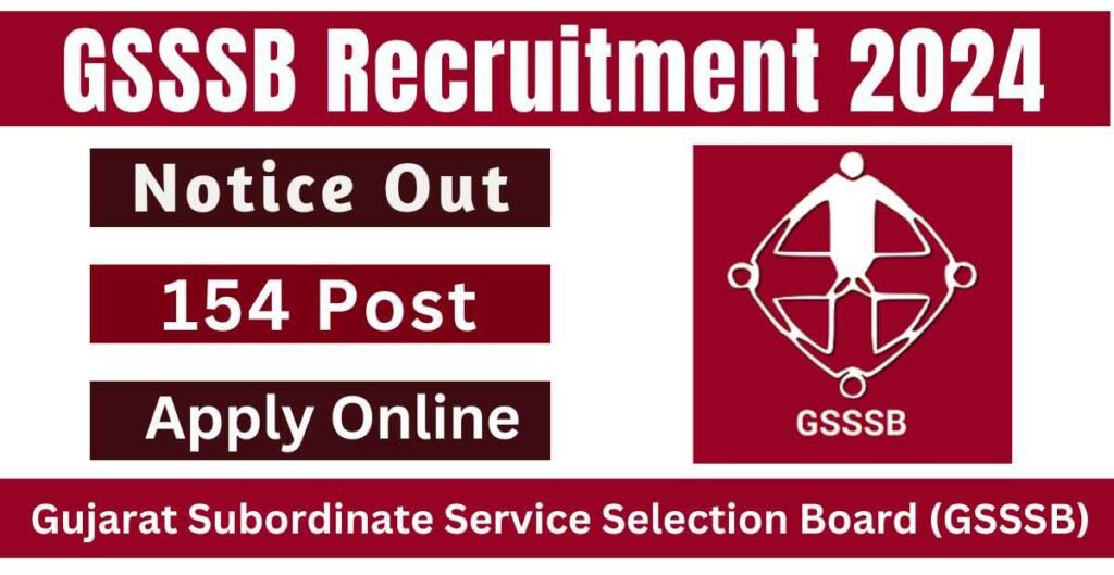 GSSSB Recruitment 2024 Notice Out Apply Online