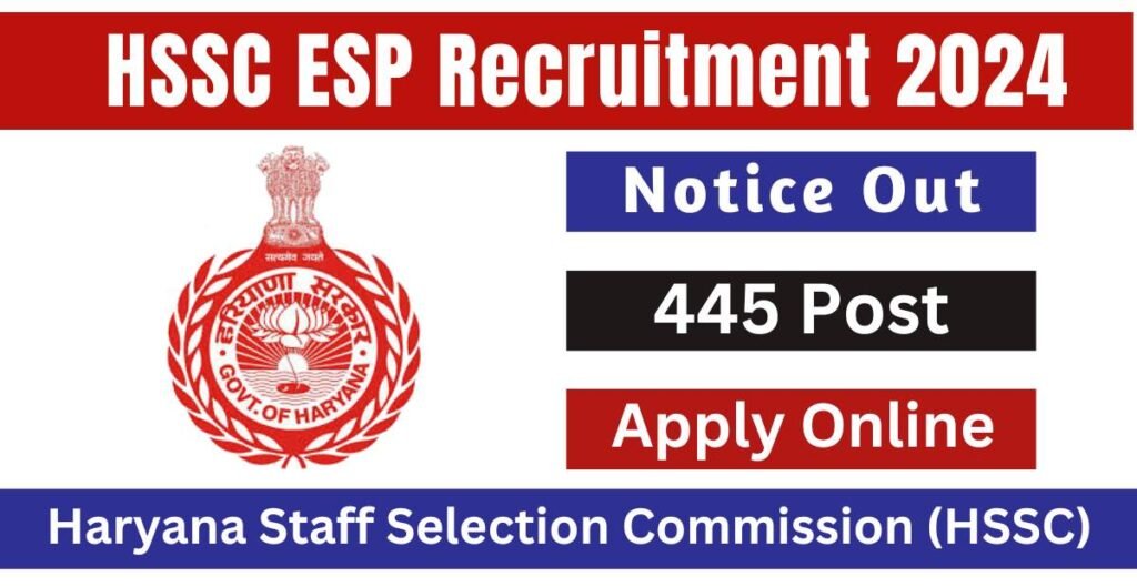 HSSC ESP Recruitment 2024 Notice Out For Sportspersons Jobs