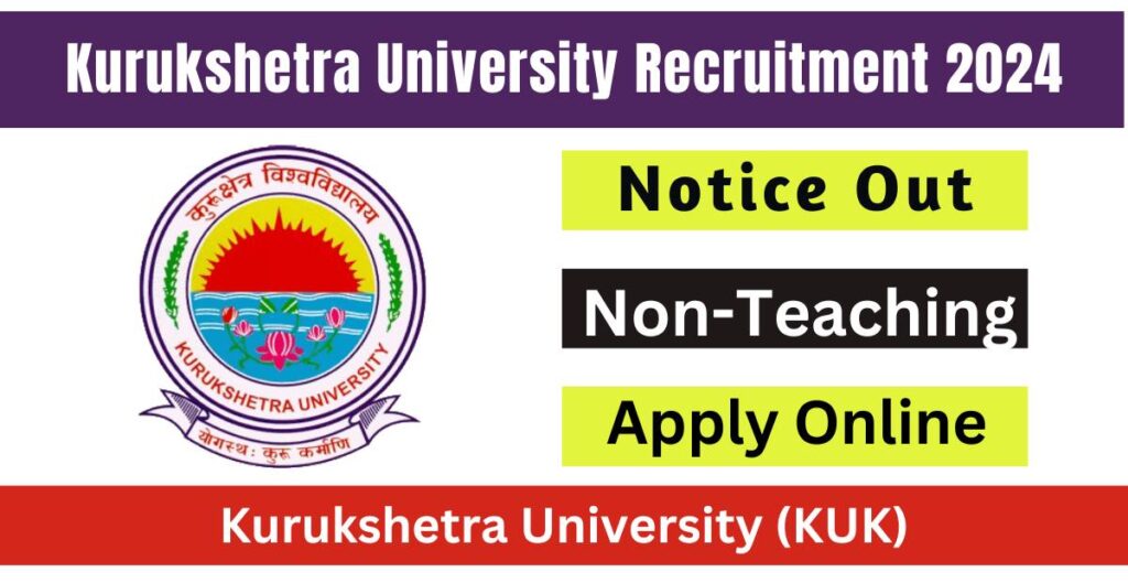 Kurukshetra University Recruitment 2024 (KUK) Apply Online