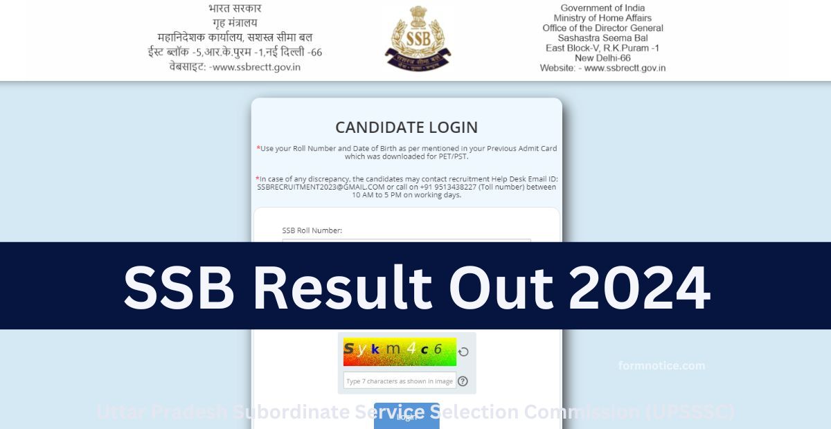 SSB Result out 2024