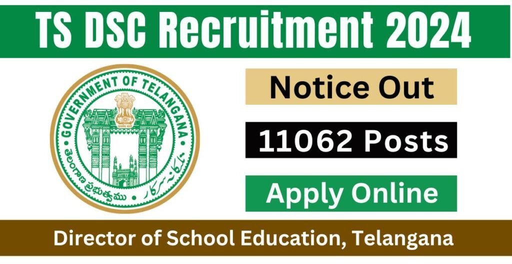 TS DSC Teacher Recruitment 2024 Notice Out Apply Online