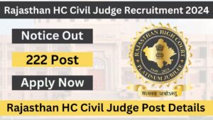 Rajasthan HC Civil Judge Recruitment 2024