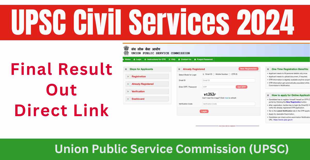 UPSC Civil Services 2023 Final Result Out