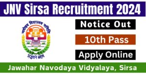 JNV Sirsa Recruitment 2024