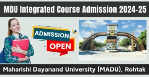 MDU Integrated Course Admission 2024