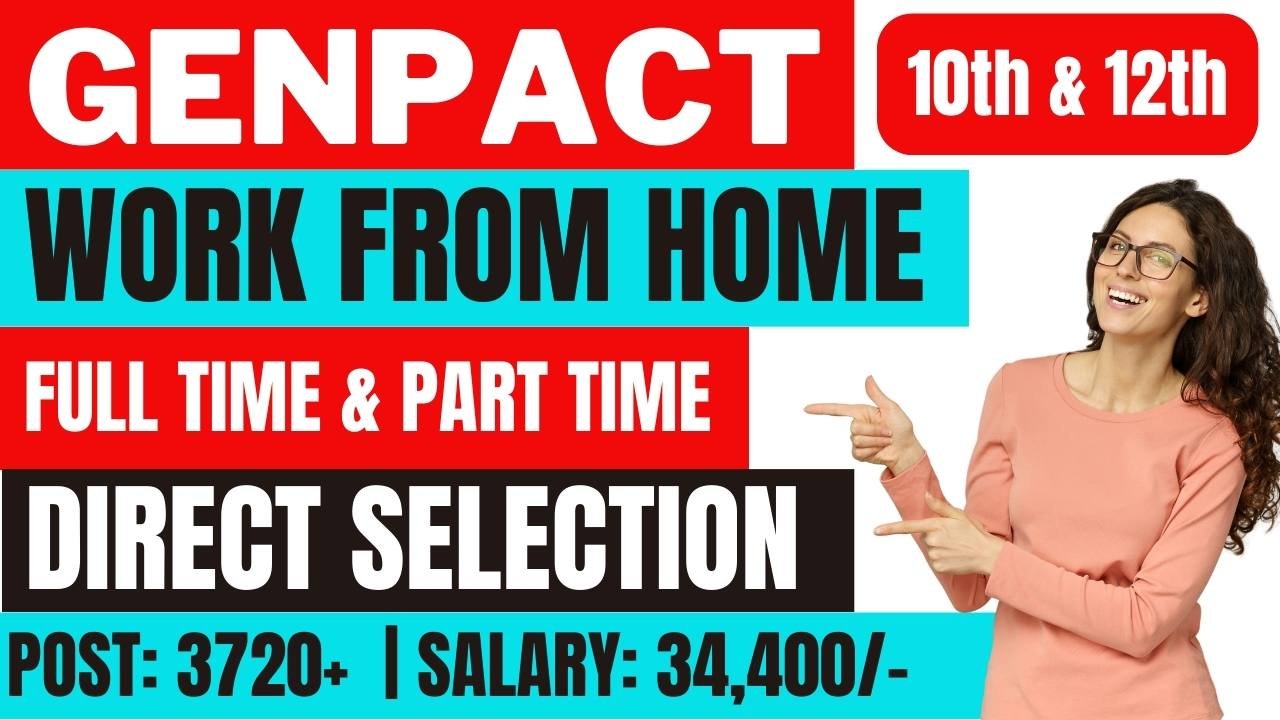 Genpact Work From Home Data Entry Jobs Earn ₹45K₹55K