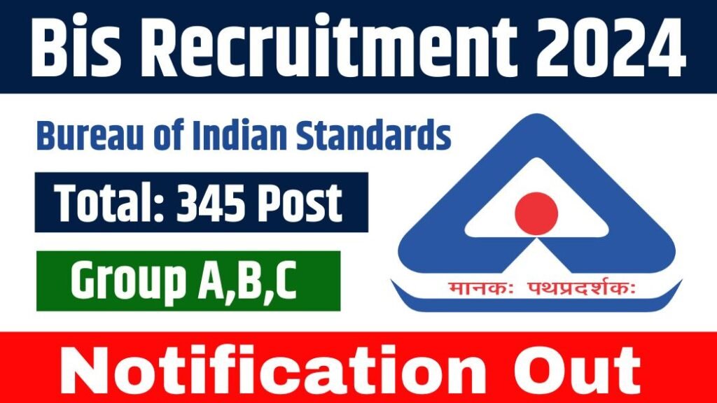 BIS Recruitment 2024 Notification Out Apply Online Form