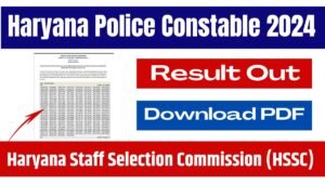 Haryana Police Constable result Out