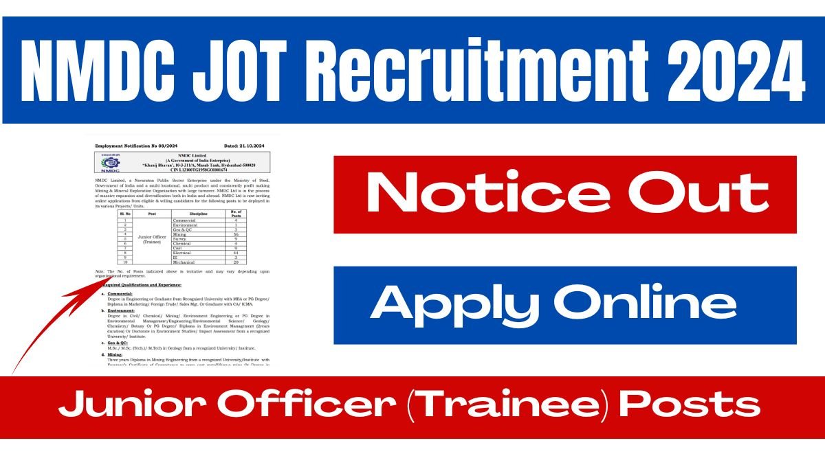 NMDC JOT Recruitment 2024