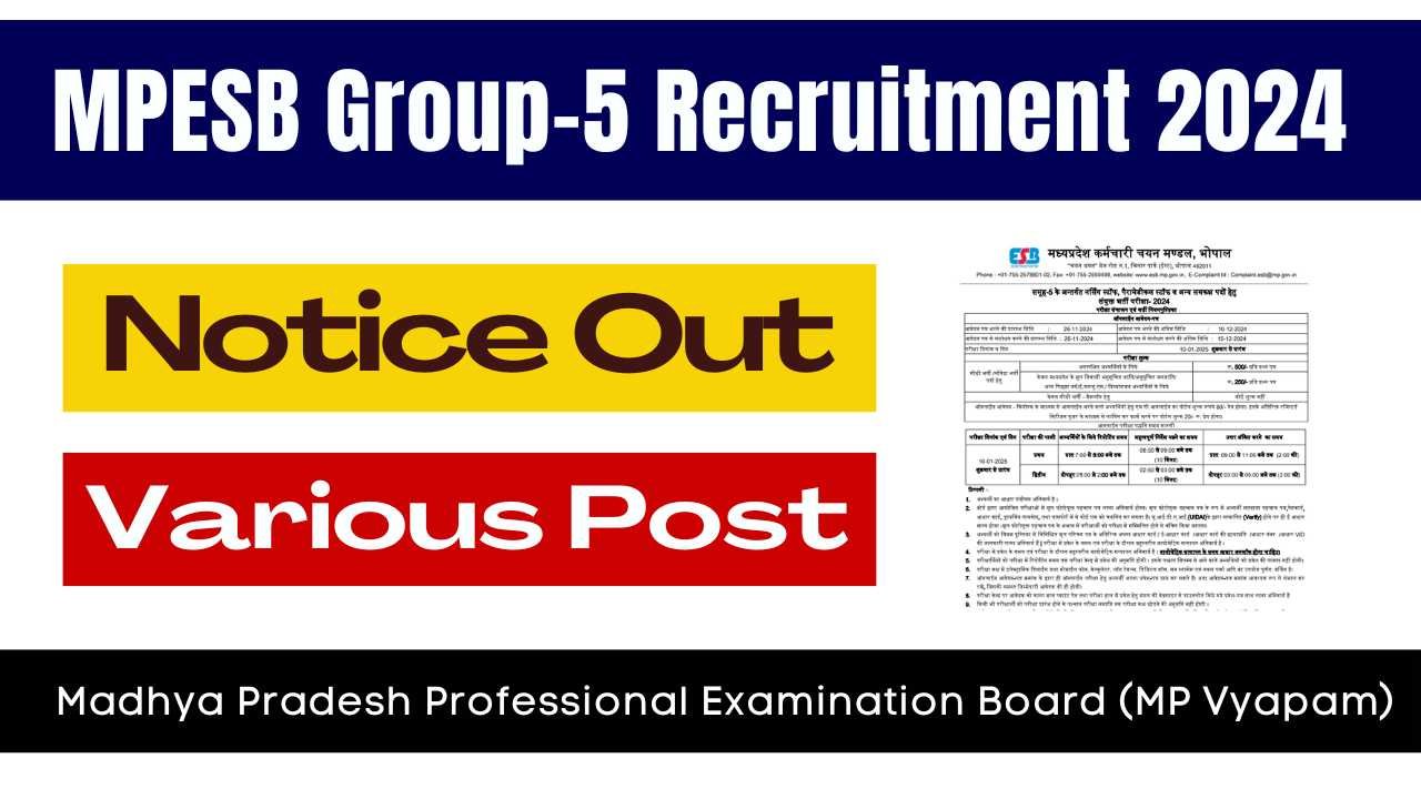 MPESB Group-5 Recruitment