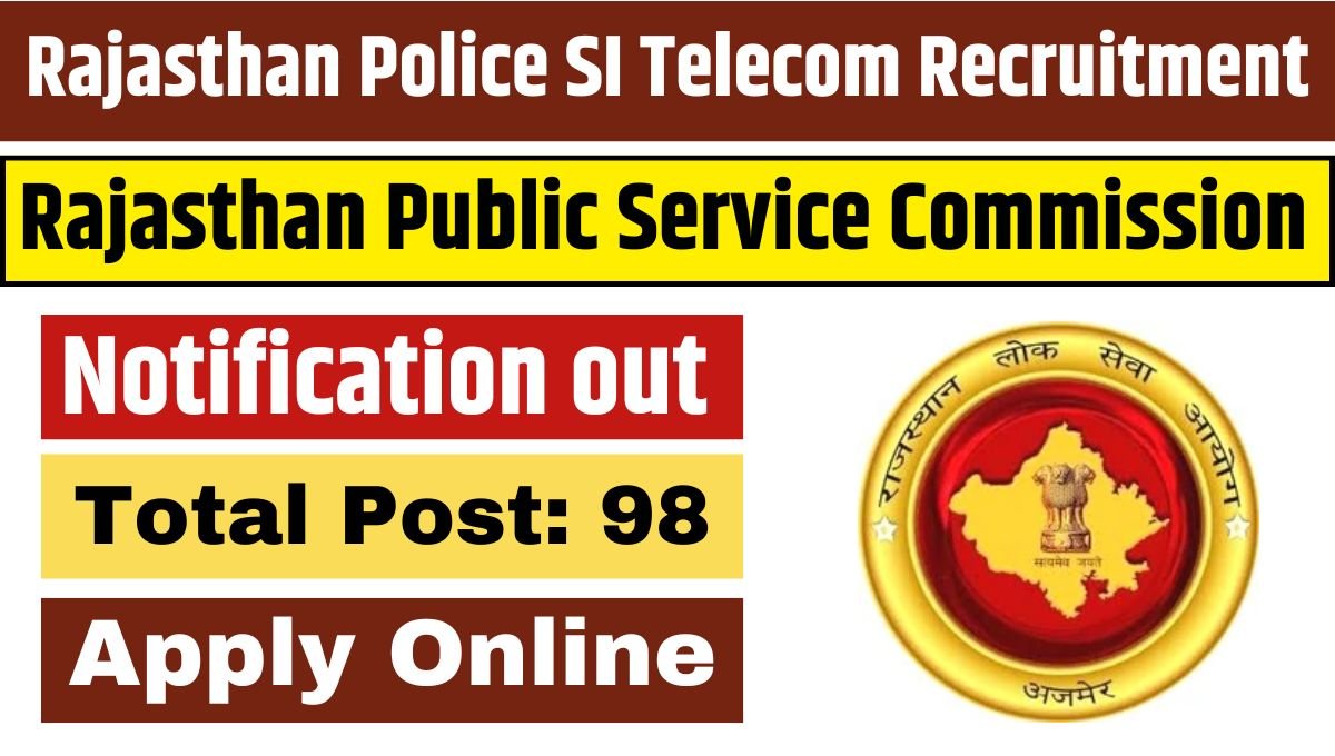 RPSC Rajasthan Police SI Telecom Recruitment