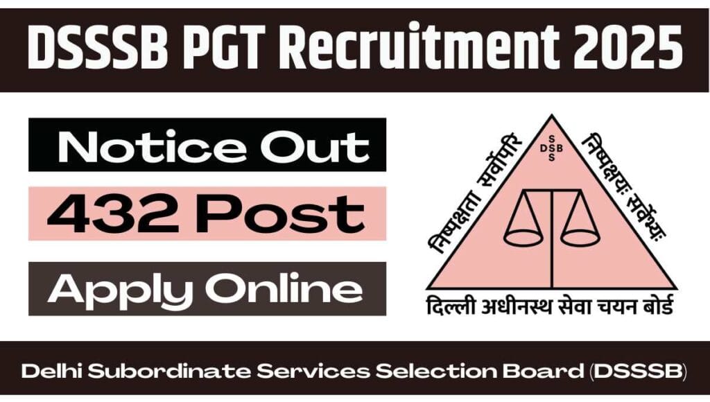 DSSSB PGT Recruitment 2025