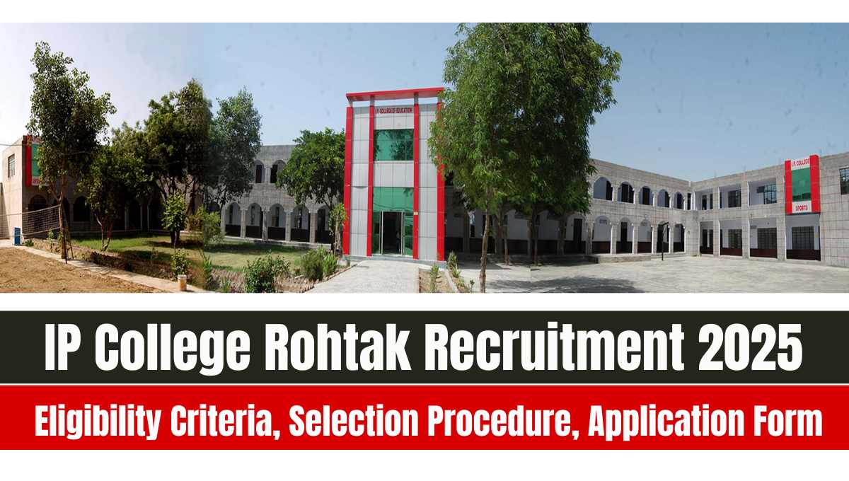 IP College Rohtak Recruitment