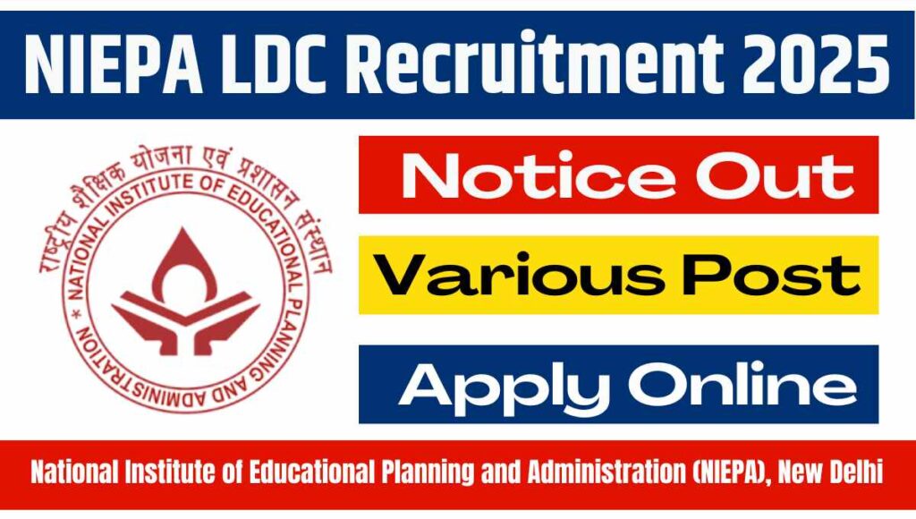 NIEPA LDC Recruitment 2025