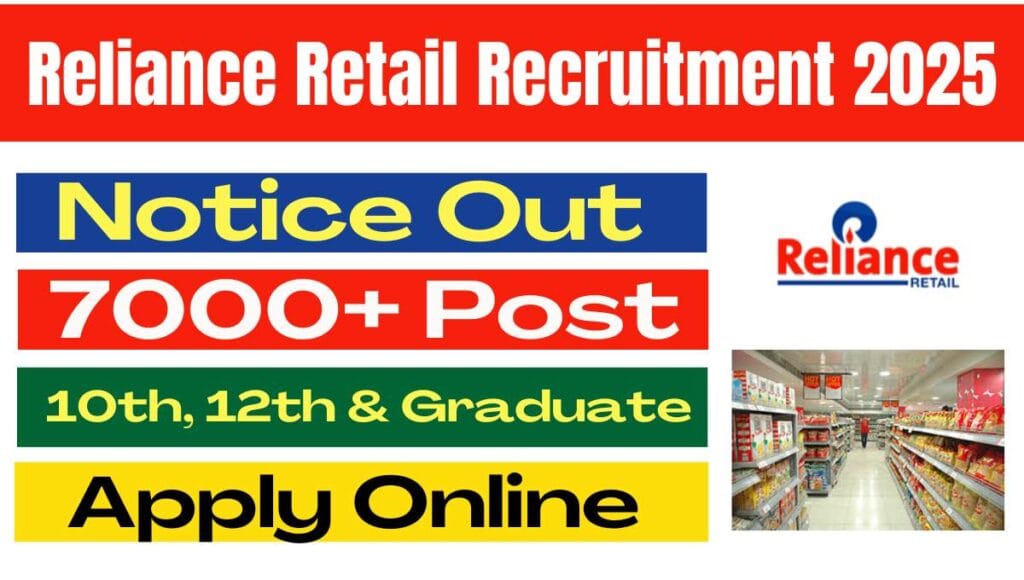 Reliance Retail Recruitment 2025