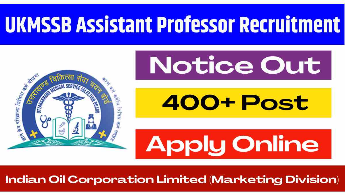 UKMSSB Assistant Professor Recruitment 2025