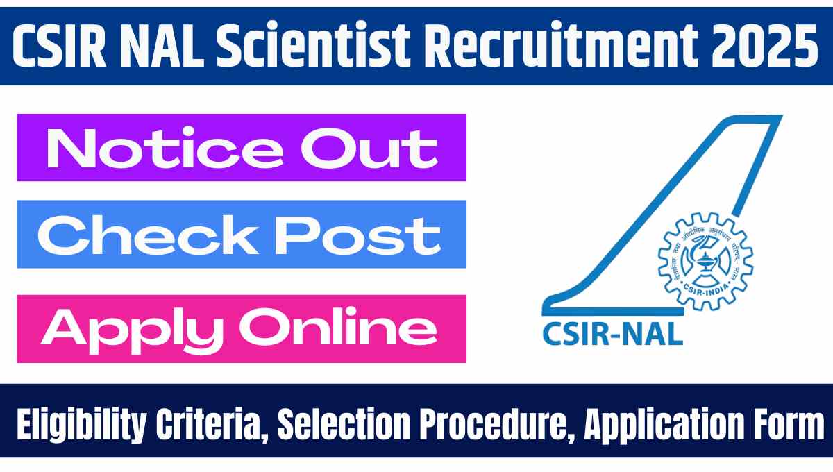 CSIR NAL Scientist Recruitment 2025